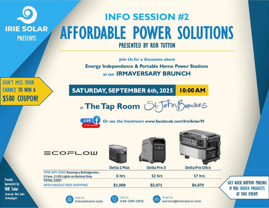 You're Invited on  9-6-2025 : Info Session #2 – Affordable Power Solutions for the USVI