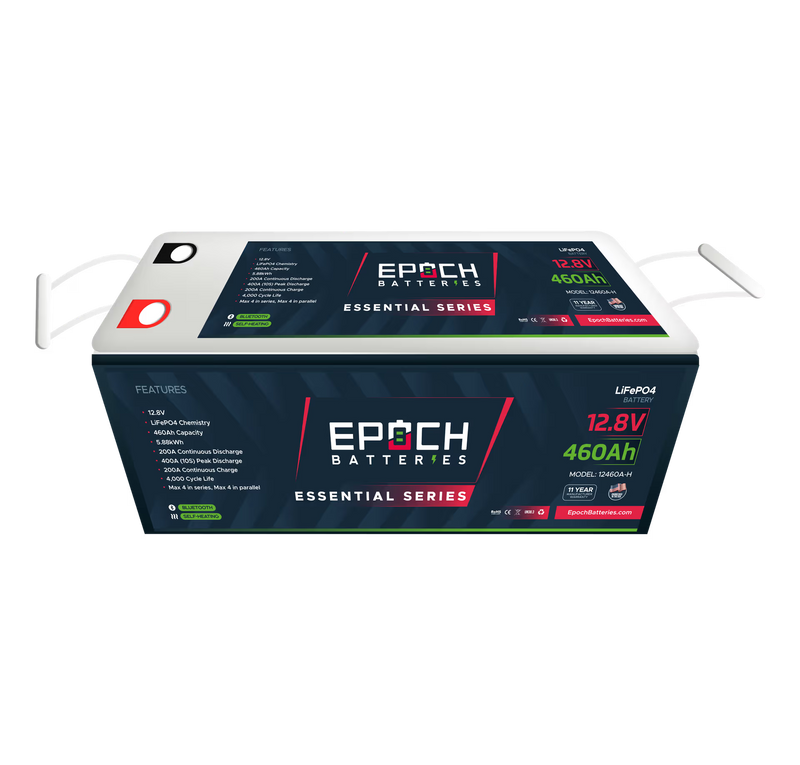 Epoch Essential Series 12V 460Ah (5.89kWh) - Bluetooth & Heated LiFePO4 Battery