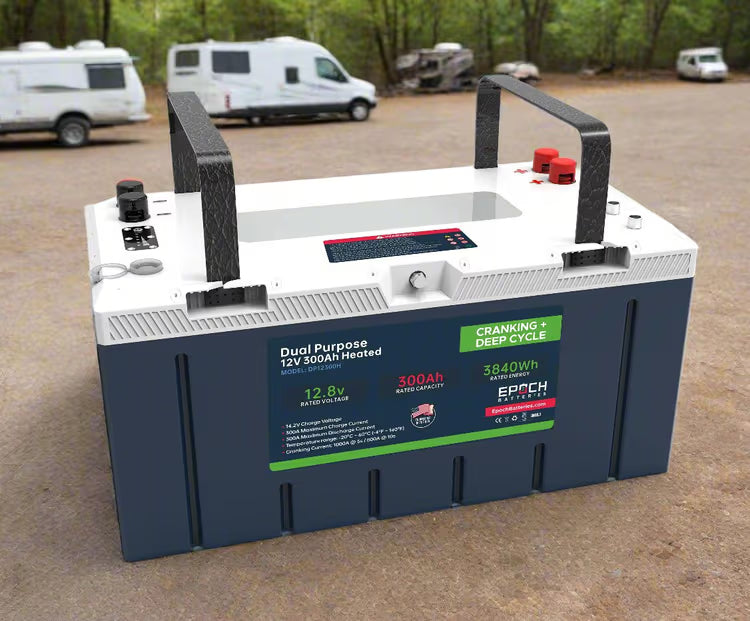 Epoch Pro Series 12V 300Ah (3.84kWh) - LiFePO4 Cranking & Deep Cycle Lithium Battery (Dual Purpose)